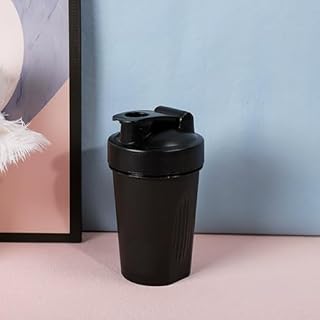1 xícara coqueteleira preta de 400 ml – copo de água para esportes fitness, copo de água portátil,