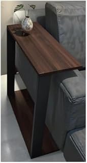 Mesa Lateral Para Sofá Estilo Industrial 100% MDF, Mesa Apoio Sofá Multifuncional, Prateleira