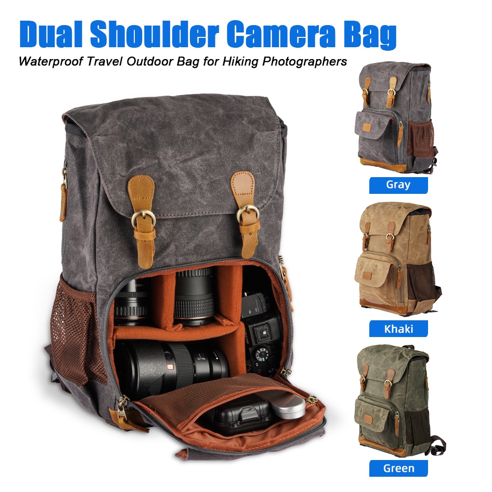 Selens DSLR Bolsa Para Câmera Mochila Multifuncional De 15 Polegadas De Viagem Ao Vídeo À Prova
