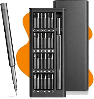 Kit Conjunto de Chave de Fenda Magnética 24 em 1 Linha Premium Precisão Ideal para Reparos em Eletrônicos, Celulares, Notebooks com 24 Pontas de Precisão