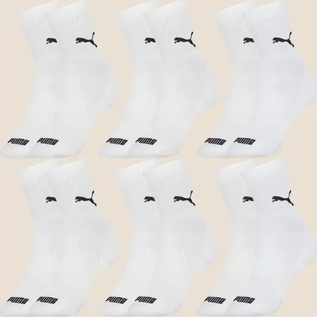 Kit 6 Pares Meias Puma De Cano Médio Sport Original Algodão