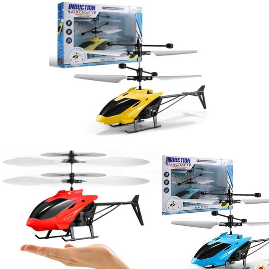 Brinquedo Helicóptero Sensorial com LED - Voa Automaticamente para Crianças