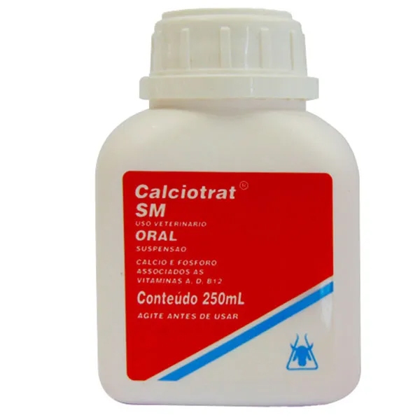 Suplemento Vitamínico Calciotrat Oral Cães E Gatos 250 Ml