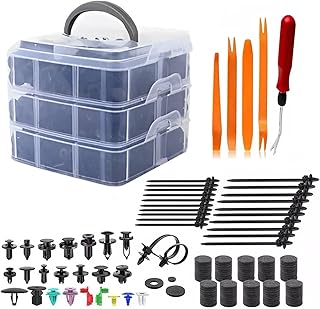 FINYQBET Kit de Presilhas e Fixadores Grampos Automotivos - 900 Peças Completo para Para-choque,