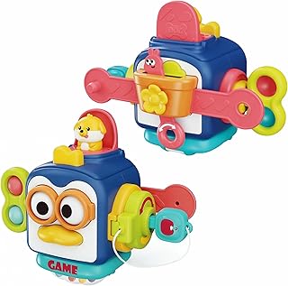 Cubo de Atividades Montessori para Bebê – Brinquedo Sensorial 0 a 24 meses, Coordenação Motora