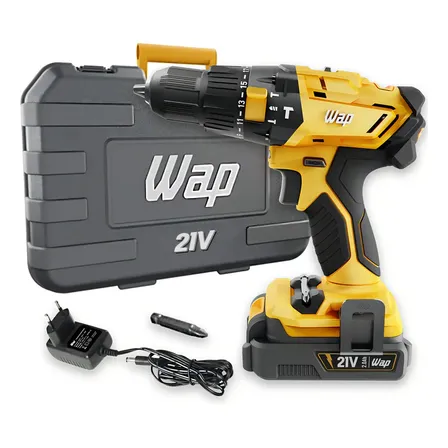 Parafusadeira E Furadeira De Impacto 3/8  Wap K21 Id02 2000 Mah Amarelo 127/220v 50/60 Hz
