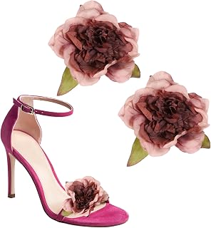 PATIKIL Clipes de sapato de flor, 2 peças de clipes decorativos removíveis para sapatos de laço