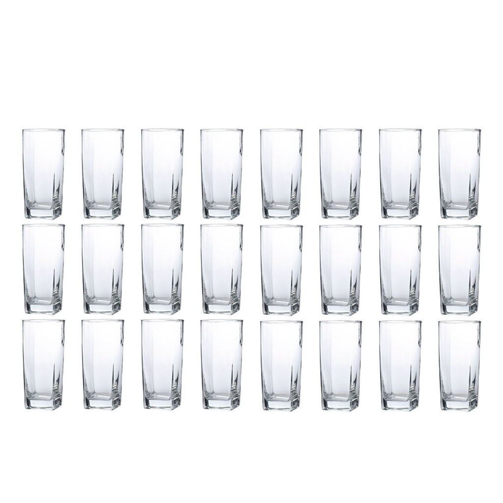 Copo de Vidro 320ml Transparente Texas Agua Suco 24Un
