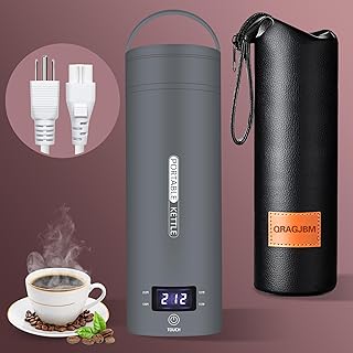 Chaleira elétrica portátil pequena mini chaleira de café caldeira de água, aquecedor de água com 4