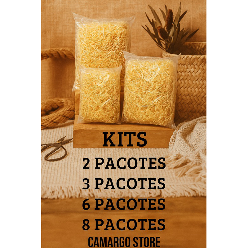 Kit Palha Natural Decorativa