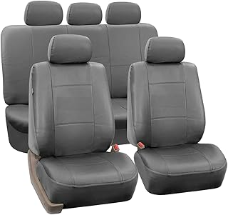 Jogo de Capa Banco Carro Universal em Couro Automotivo (Cinza)