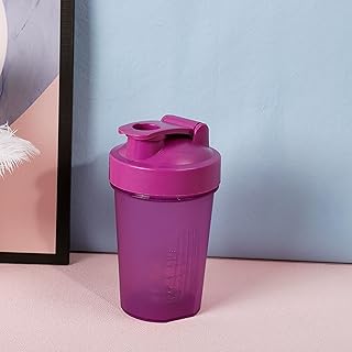 1 copo coqueteleiro roxo 400 ml – copo de água para esportes fitness, copo de água portátil, copo