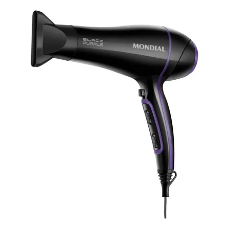 Secador De Cabelos, Mondial, 2000w - Scn-01 Preto/violeta 127v