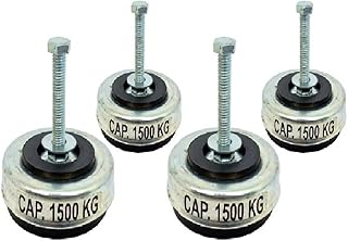 Pé Nivelador Amortecedor Vibra-Stop Maquina/sapata Borracha 3/8 - Kit com 4 Unidades
