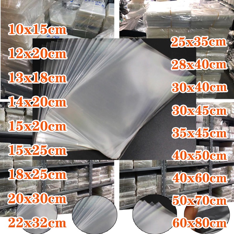 Embalagens Transparente Saco Plastico Sacola 1 kg/1000g,10x15,12x20, 13x18,20x30,.......60x80cm