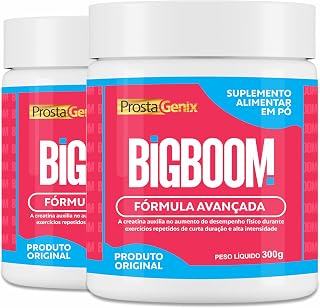 Creatina Big Boom Monohidratada 100% Pura 300g - Sem Sabor (Kit 2)
