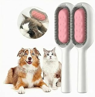 Escova Pet Multifuncional 3 em 1 com Cerdas de Silicone Macias para Cães e Gatos, Removedor de