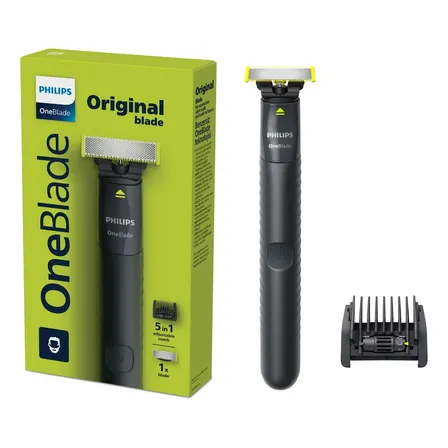 Barbeador E Aparador Elétrico Philips Oneblade Com Pente 5 Em 1, Sem Fio E À Prova D'água -