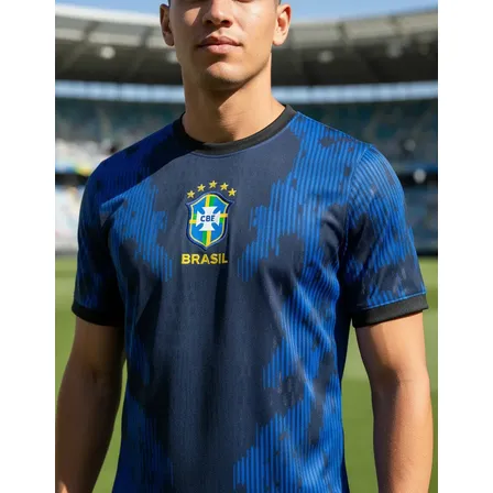 Camisa Selecão Brasil Azul Torcedor Oficial Promoção Azul M