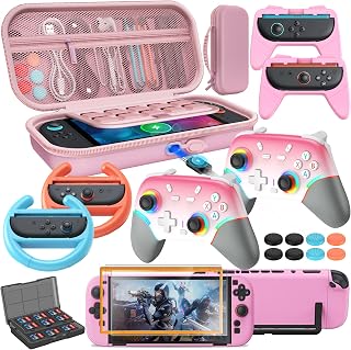 Switch 2 Accessories and Pro Style Controllers, Case Bundle for Nintendo Switch 2 Console,FYOUNG 23