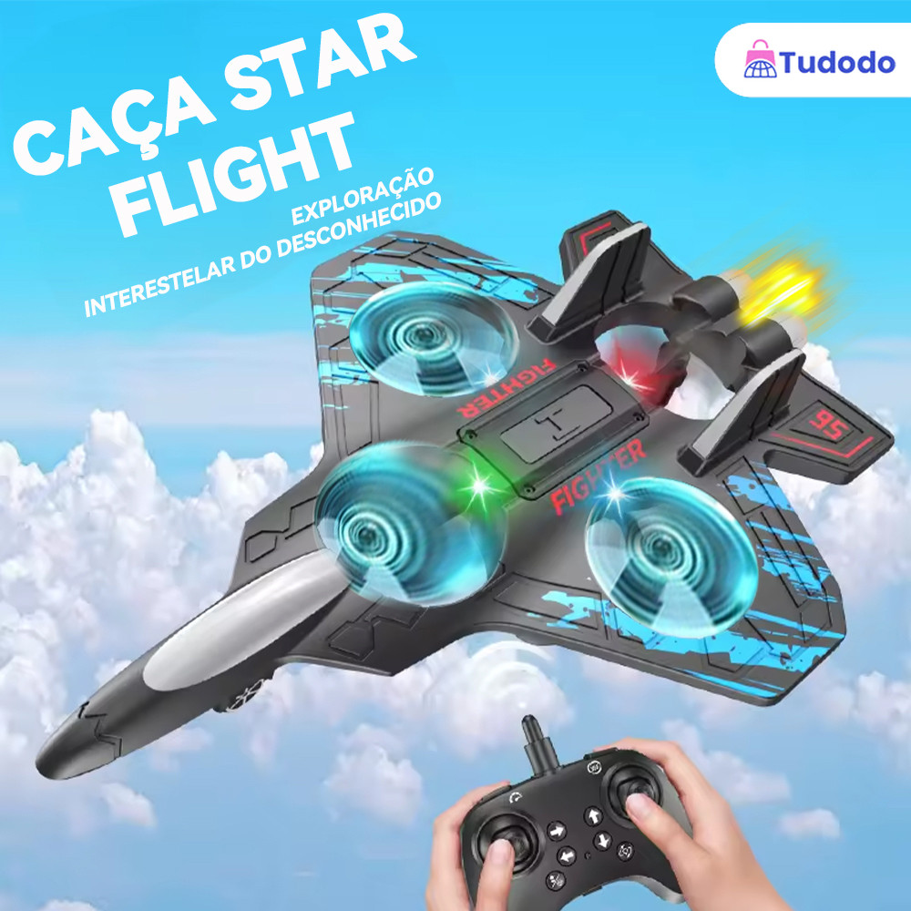 Aeronave de Espuma Drone de Combate, 4 Motores, Controle 2.4GHz, Durabilidade Estendida