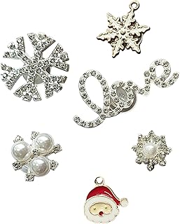 Zerodis Acessórios para Sapatos, Bolsas, Acessórios para Sapatos de Liga de Diamante Com Fixação Segura para Slides de Bolhas, Chinelos, Bolsas, Faça você Mesmo, 6 Peças, Amuletos de Sapato, Decoraçõe