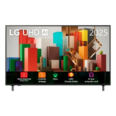 Smart TV Profissional 4K 43" LG UHD 43AU801 Processador α7 AI Ger8 Super Upscaling Google Cast