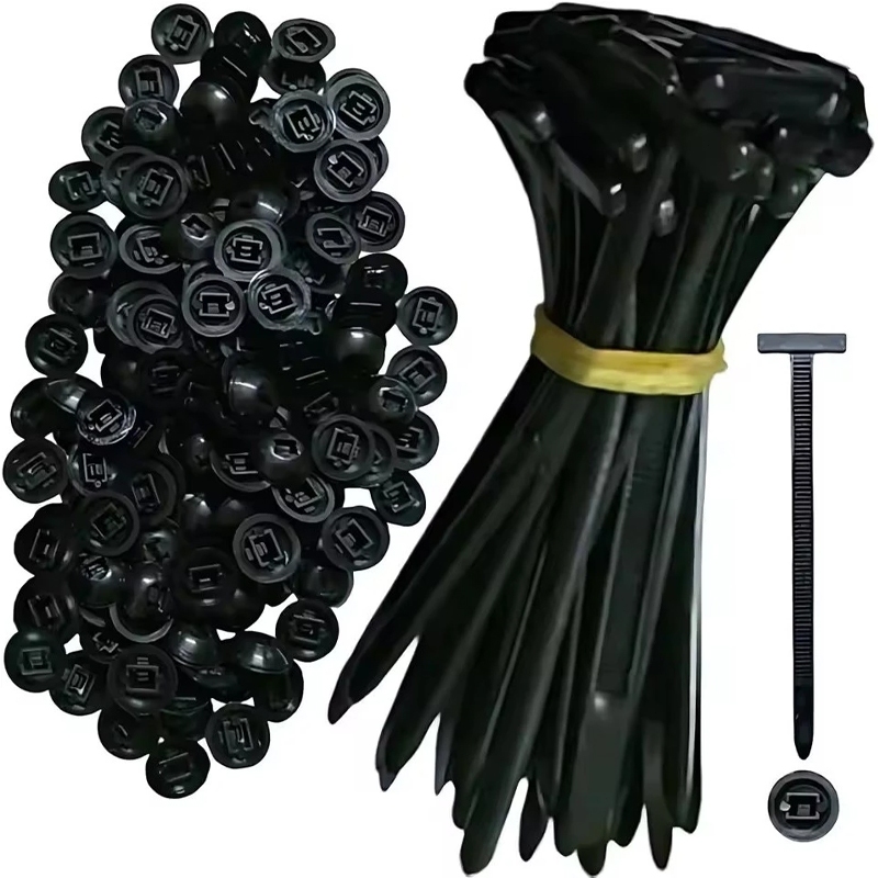 Kit 100/50/20/10Unidades Abraçadeira Nylon Enforca Gato Fivela Cinta Plástica Tipo T Universal Travamento Automático Car