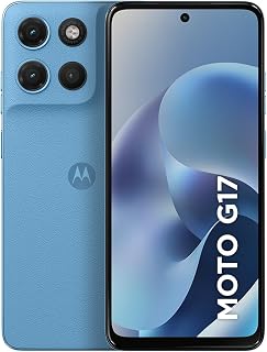 Smartphone Motorola Moto G17 4G - 128GB 12GB (4GB RAM + 8GB RAM Boost) camera 50MP Sony Lytia 600, tela FHD+ 60hz, bateria 5200 mAh - Azul Claro