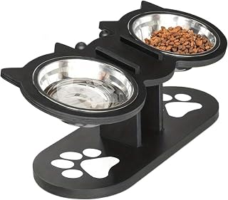 Tigelas para cães com suporte | Aço inoxidável destacável, conjunto de tigela de comida e água para filhotes, para casa pet shop ao ar livre gato gatinho filhotes animais