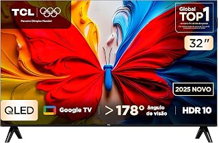 Smart TV TCL 32 Polegadas HD QLED S5K WiFi Bluetooth Google TV 2 HDMI HDR10 Dolby Audio 32S5K