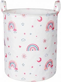 Cesto de roupa infantil à prova d'água rosa boho cesto de roupa suja para bebê, organizador de