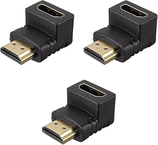 Adaptador Hdmi 90 Graus Em L Kit Com 3 Macho X Fêmea Para Tv Parede Monitor Notebooks Plug Hdmi Emenda Conector Hdtv Audio Video Compativel Com Hdmi Ultra 4K PREMIUM
