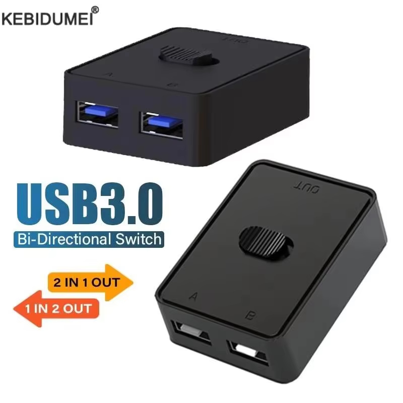 Interruptores USB2.0 USB3.0 Switch USB Bidirecional 2 Em 1 Saída/1 2 Saídas Switcher 2 Computadores Compartilham De Tecl