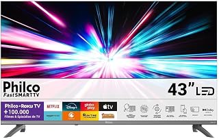 Smart TV 43" Philco Roku TV HDR10 Dolby Áudio