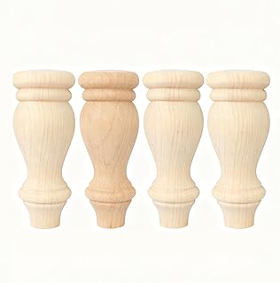 Conjunto de 4 pernas de móveis de madeira, para sofá, cadeira, sofá, cômoda, mesa, armário, cama, estante (tamanho: 10 x 6 cm (4 peças))