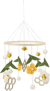 Berço de bebê Móvel, Brinquedo Móvel, Berçário, Decoração Suspensa, Flor de Abelha, Tecido à Mão, Madeira de Bambu, Decoração Suspensa Fofa e Macia Com de Berçár