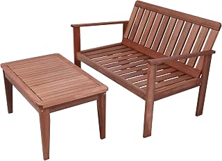 Sofá Banco Namoradeira Com Mesa De Apoio Lateral