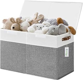 Bagnizer Grande caixa de armazenamento de brinquedos com tampas, organizador de armazenamento de