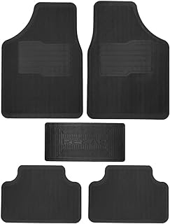 Jogo de Tapetes Automotivos Emborrachados Universal para Carros (Kit 5 Peças Logo Forde)