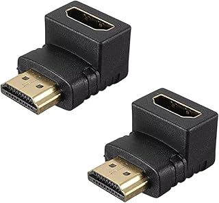 Adaptador Hdmi 90 Graus Em L Kit Com 2 Macho X Fêmea Para Tv Parede Monitor Notebooks Plug Hdmi Emenda Conector Hdtv Audio Video Compativel Com Hdmi Ultra 4K PREMIUM