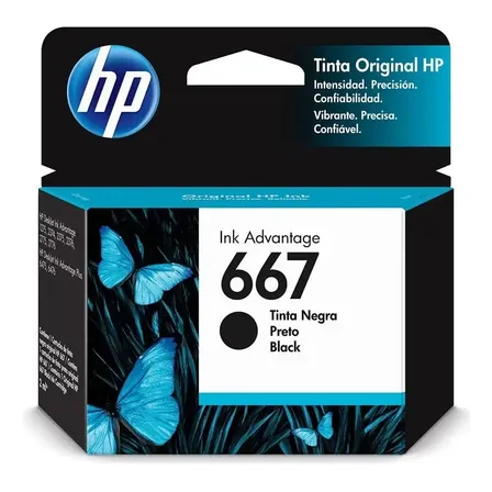 Cartucho De Tinta Hp Advantage 667 Cor Preto Do 2 Ml
