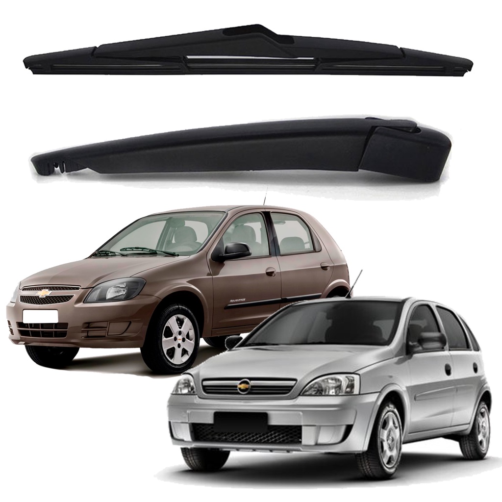 Braço Limpador de Para-brisas traseiro+Palheta traseira Chevrolet Celta e Chevrolet Corsa 2003-2015