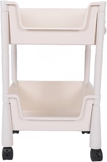 Generic Prateleiras de Livros de Armazenamento Móveis Compactas, Carrinho de Utilidades Móveis Decorativo Multifuncional para Casa (2º nível)