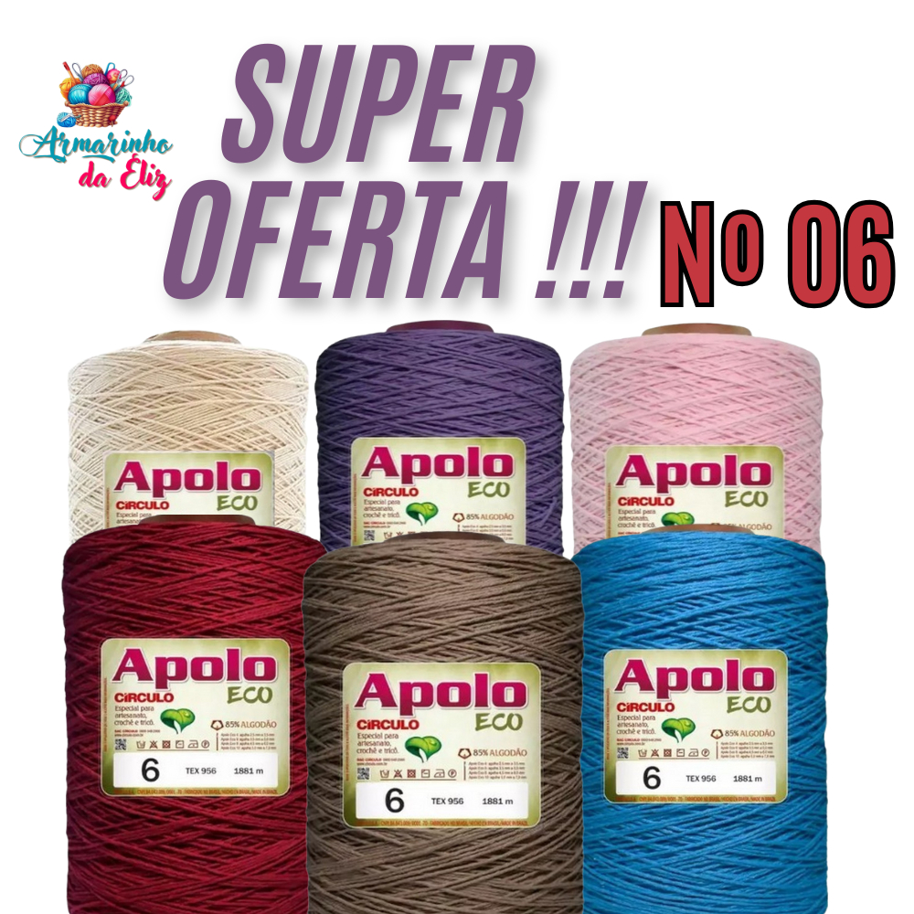 Barbante Apolo Eco Circulo Nº 06 - 1,8kg - 1830m