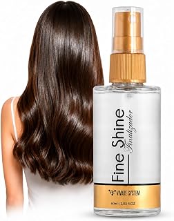 Fine Shine Voganni, PERFUME capiliar radiante, Brilho Intenso Imediato, Protetor Térmico para cabelos, Anti-Frizz, Finalizador Capilar, Controle de Umidade, Selagem das Pontas, Toque Seco, Proteção