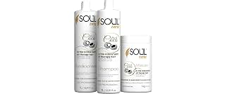 Shampoo e Condicionador + Máscara de Hidratação Com Óleo de Coco - Reparação, Hidratação e Fortalecimento | Soul Care Profissional (1kg)Shampoo e Condicionador + Máscara de Hidratação Com Óleo de