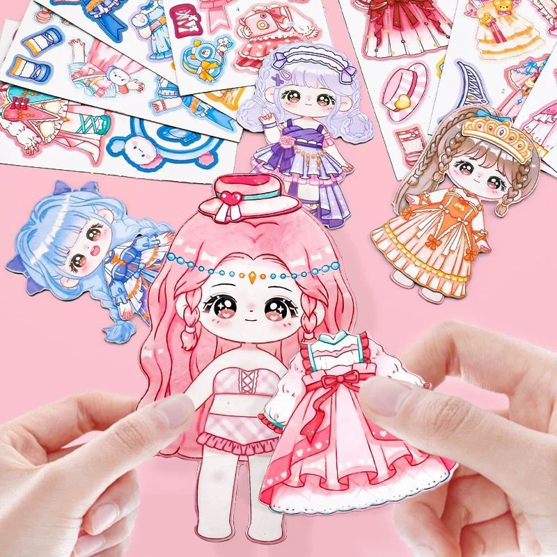 Brinquedo Magnético de Vestir Princesas Kawaii | Desenvolvimento Criativo para Meninas