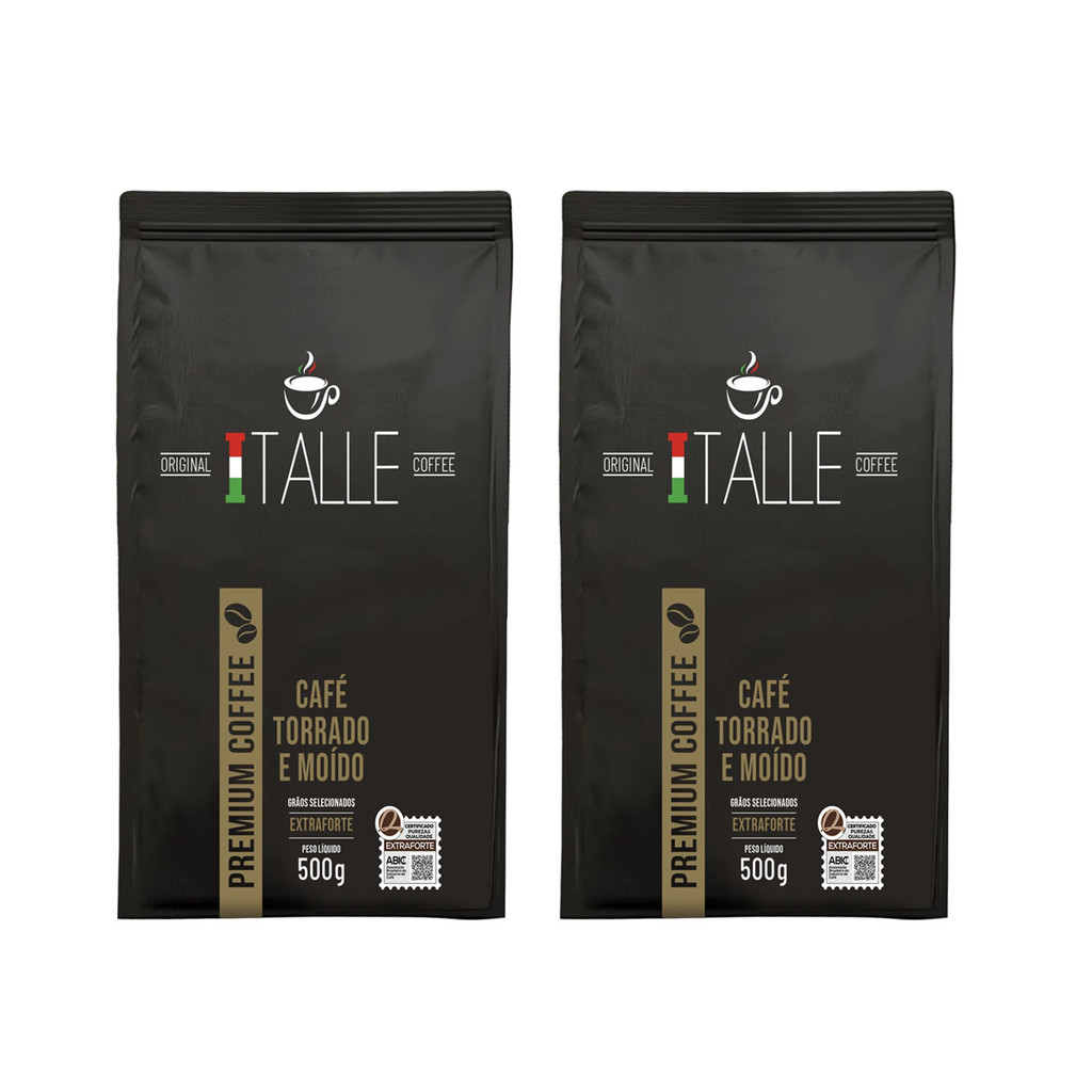 Café Torrado E Moído Extraforte 1kg Kit 2