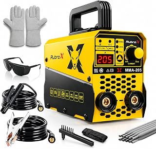 Máquina de Solda Inversora RubroX XT-205 205A - MMA e TIG Lift, Tecnologia IGBT, Bivolt Automático (175V-250V), Portátil com Kit Completo para Aço e Inox